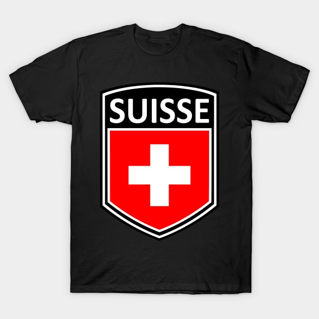 Flag Shield - Suisse T-Shirt by Taylor'd Designs